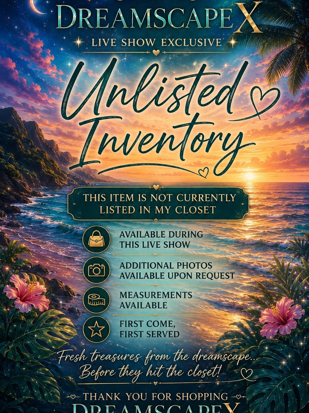 Unlisted Inventory - DreamscapeX Secret Stash